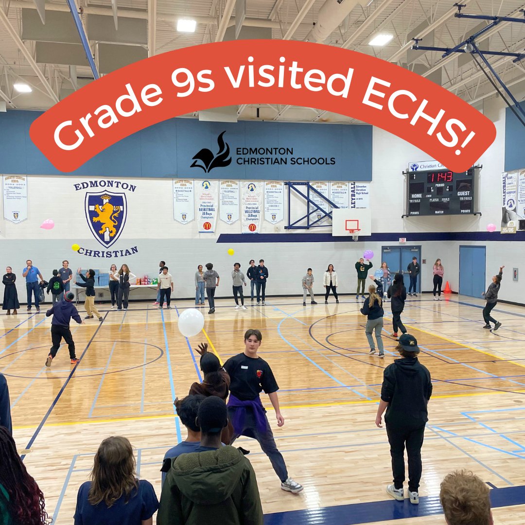 ECWS/ECNS Gr9s visited ECHS! They spent time in classrooms and also heard from Grade 12 students about their unique ECHS experiences. Games and a pizza lunch added a fun touch and more community-building to the experience.