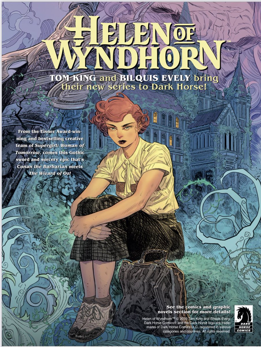 BIG NEWS! The Supergirl Woman of Tomorrow team—@BilquisEvely, @_matlopes_, and me—are launching our new book: HELEN OF WYNDHORN! It’s Wuthering Heights meets Conan. It’s thrilling, gothic, heartbreaking, heartwarming, and SO beautiful. If you dug Supergirl this book’s for you.