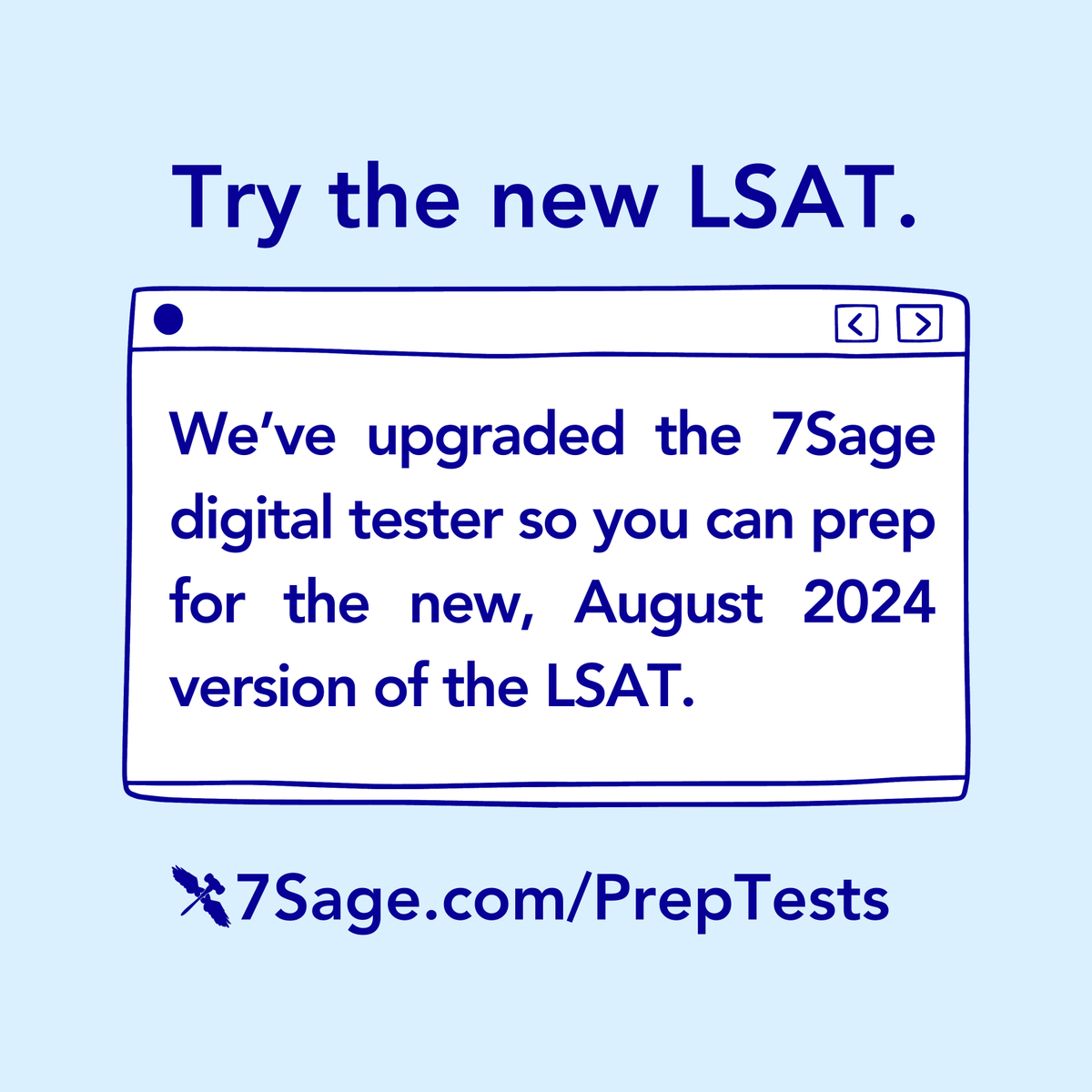 Big news: we've upgraded the 7Sage digital tester so that you can practice for the new, August 2024 version of the LSAT. 7sage.com/how-to-take-pr…