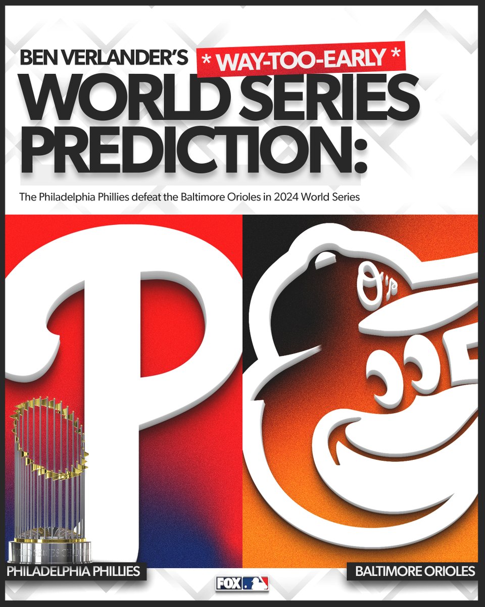 It's never too early for a 2024 World Series prediction! 🔮 <a href="/BenVerlander/">Ben Verlander</a> has the Phillies beating the Orioles in next year's Fall Classic.

Who do you think will be in the World Series next season?