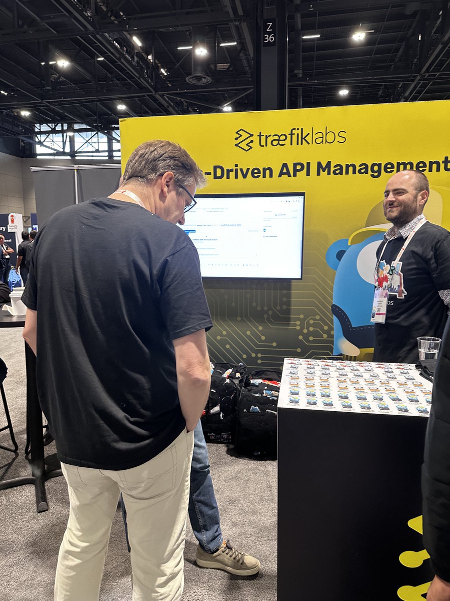 JWang50's tweet photo. At Kubecon in Chicago with #traefik https://t.co/UPIZE5hOR3