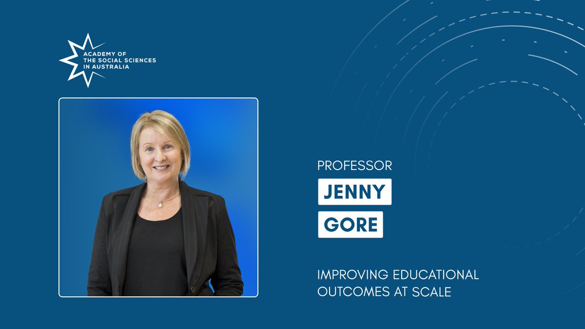 Academy of the Social Sciences in Australia (@acadsocsci) on Twitter photo Congrats to our new Fellow Professor Jenny Gore from <a href="/Uni_Newcastle/">University of Newcastle</a> whose use of complex research methodologies + innovative tools is empowering teachers + systems to improve practice as well as the lives of students, particularly from marginalised communities. <a href="/Jennygore4/">Jenny Gore</a> Congrats to our new Fellow Professor Jenny Gore from <a href="/Uni_Newcastle/">University of Newcastle</a> whose use of complex research methodologies + innovative tools is empowering teachers + systems to improve practice as well as the lives of students, particularly from marginalised communities. <a href="/Jennygore4/">Jenny Gore</a>