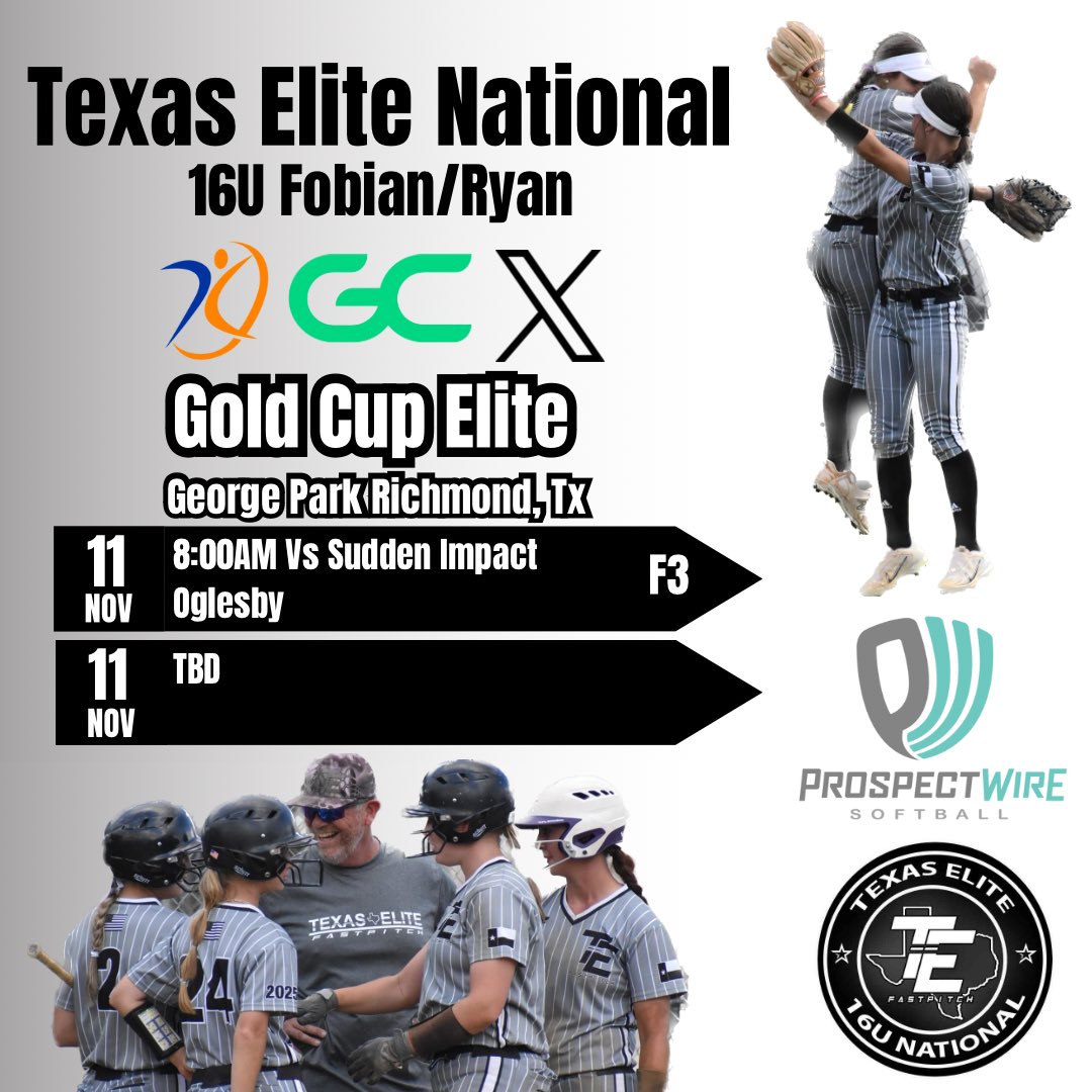 Our last tournament of the season! Come watch us compete! <a href="/utpb_softball/">utpbsoftball</a>  <a href="/SUPiratesSB/">Southwestern SB</a> <a href="/TamusaSoftball/">TAMUSA Softball</a> <a href="/USTCeltsSB/">UST Softball</a> <a href="/AlvinccSoftball/">Alvin Softball</a> <a href="/TLUsoftball/">TLU Softball</a> <a href="/CruSoftball/">UMHB Softball🥎</a> <a href="/LegacyLegendsS1/">Legacy & Legends Softball</a> <a href="/ProspectWireSB/">Prime Sports & Performance</a> <a href="/AGLSoftball/">AthletesGoLive Softball</a> <a href="/SoftballDown/">Down South Softball</a> <a href="/IHartFastpitch/">I❤️Fastpitch</a> <a href="/QrRecruiter/">QR RECRUITER</a> <a href="/TopPreps/">Top Preps Sports Scouting and Promotional Services</a> <a href="/SBRRetweets/">Softball Recruiting Reposts</a>