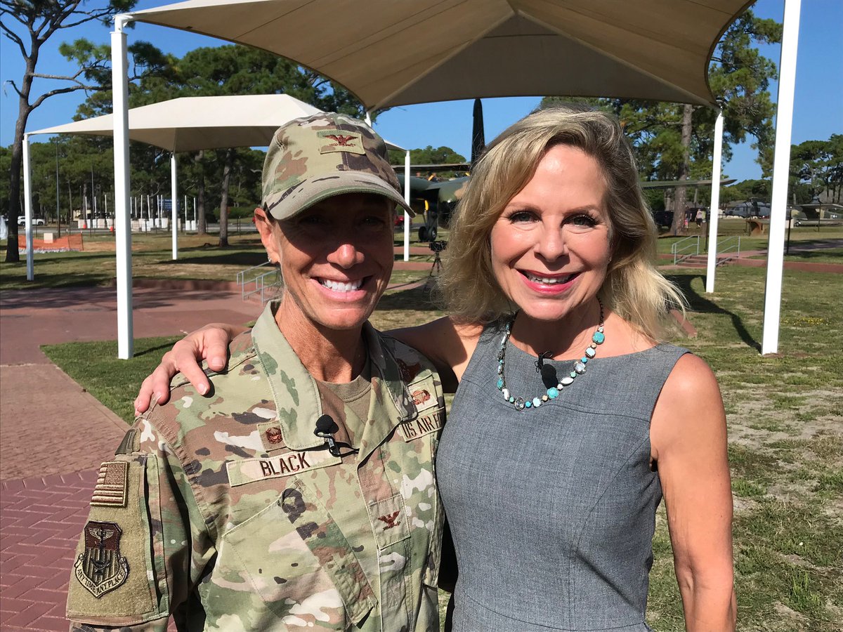 What a great time I had interviewing 1SOW Commander Colonel Allison Black at @Hurlburt_Field! A dynamic leader, fascinating storyteller, and truly genuine, caring person. Don’t know how I’m going to get all that into two minutes and 30 seconds, but I’m gonna try, 6p @weartv!
