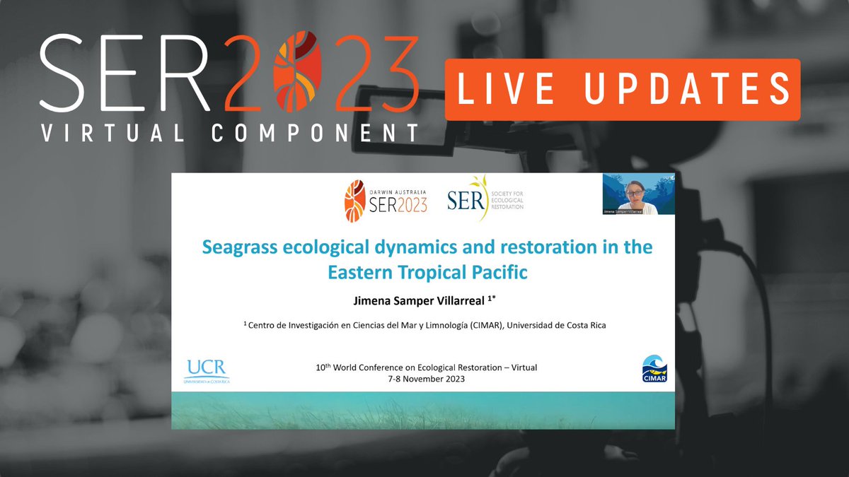 Seagrasses in the Eastern Tropical Pacific are a lifeline for biodiversity, carbon storage, and clean water. Jimena's virtual presentation at #SER2023 highlights their importance and the urgent need for restoration and conservation. #SeagrassConservation #ecologicalrestoration