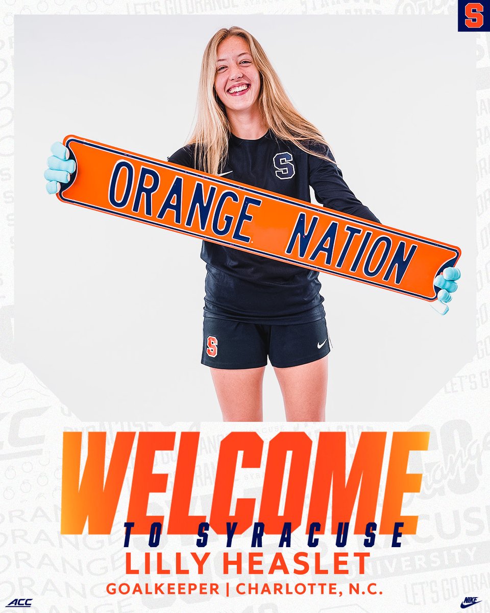 CuseWSOC's tweet photo. More exciting news for our program! Lilly Heaslet has signed a National Letter of Intent to enroll and play soccer at Syracuse!🍊⚽️ https://t.co/dblybYh2x2