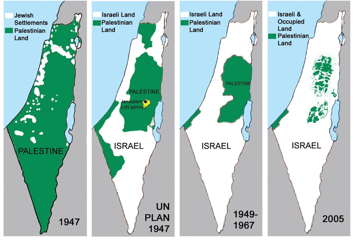 NatuchaMorales's tweet photo. Los mapas muestran el accionar del Estado sionista de Israel sobre territorio palestino bancado por el imperialismo yanky. 

Un plan sistemático de limpieza étnica. De exterminio de un pueblo.

Denunciarlo no es antisemitismo. 
Sionismo, no es judaísmo.

#GenocidioEnGaza https://t.co/2Aq9qHRWp5