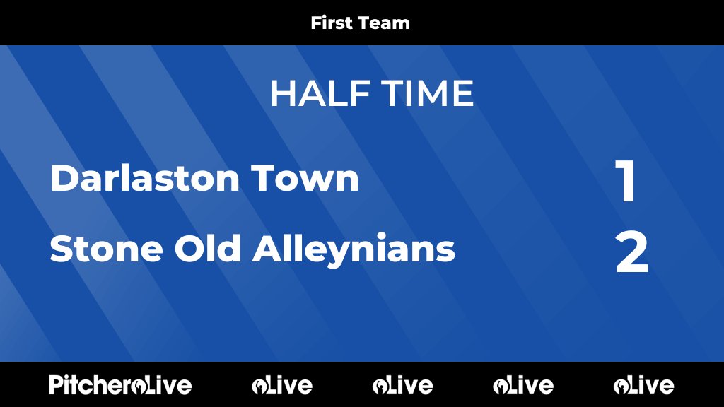 DarloTown1874FC's tweet photo. HALF TIME: Darlaston Town 1 - 1 Stone Old Alleynians
#DARSTO #Pitchero
https://t.co/O2l68UszZx https://t.co/VYM2EJzqvV
