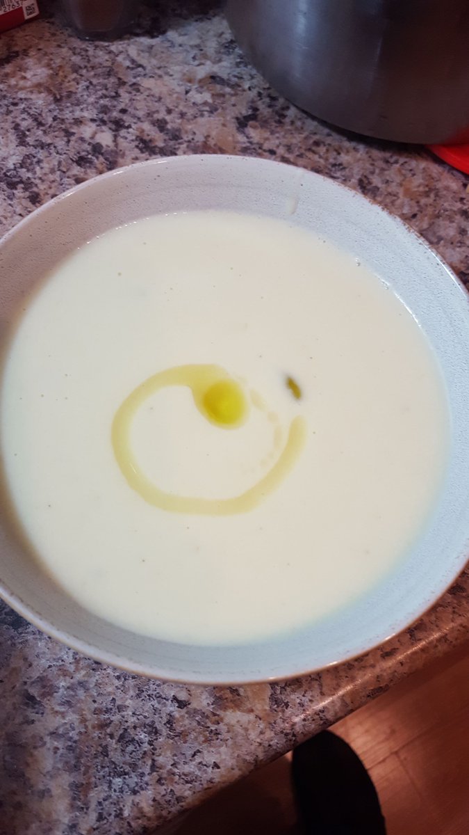 It's soup season. Potato leek, so good, so easy. Actually messed up pretty bad and blended it before taking the bay leaves out. Spent an extra hour simmering as I fished all the little bits out. Made it taste better I keep telling myself.