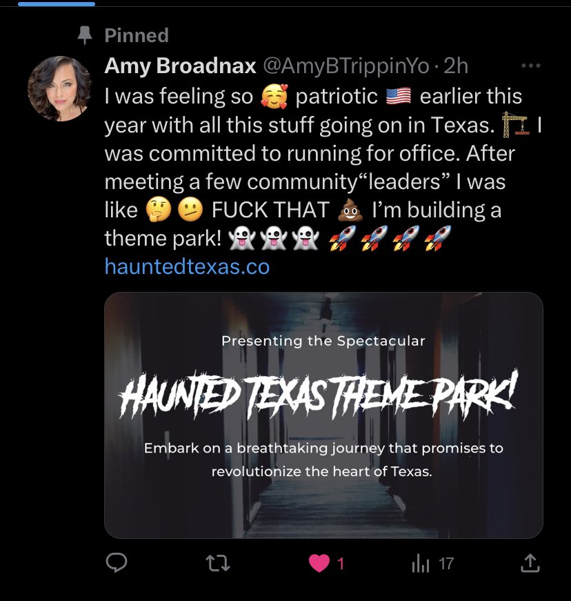AmyBTrippinYo's tweet photo. #HauntedTexas is the FUTURE of #Sustainable #Entertainment Where #Creators Always Have a Place to Create! We Are #Committed to Staying Ahead of #Technology and Keeping the #TRUTH About #History #Alive! 

https://t.co/ihKIfPb4I9 https://t.co/iBnr2ZXBPD