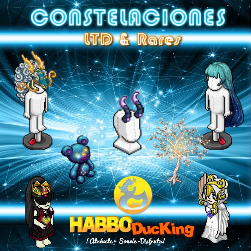 Si amigos, llega una de las campañas más deseadas y brillantes: LAS CONSTELACIONES   Aquí te dejamos el LTD y los fabulosos rares que habbo.es lanzará  el mes de noviembre y que todos podrémos lucir y disfrutar. ¿ Qué look te gusta más? 😍para nosotros son un MUST!