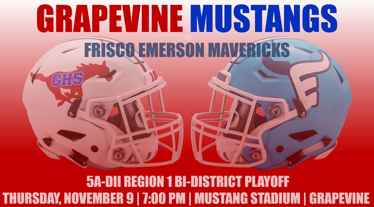 Grapevine Mustangs Football Booster Club (@ghsfbbooster) on Twitter photo MUSTANG FANS: WE NEED YOU. THURSDAY. 7 PM. GET LOUD‼️ GO Mustangs! <a href="/GHSMustangsFB/">GHSMustangsFootball</a> #Team104 MUSTANG FANS: WE NEED YOU. THURSDAY. 7 PM. GET LOUD‼️ GO Mustangs! <a href="/GHSMustangsFB/">GHSMustangsFootball</a> #Team104