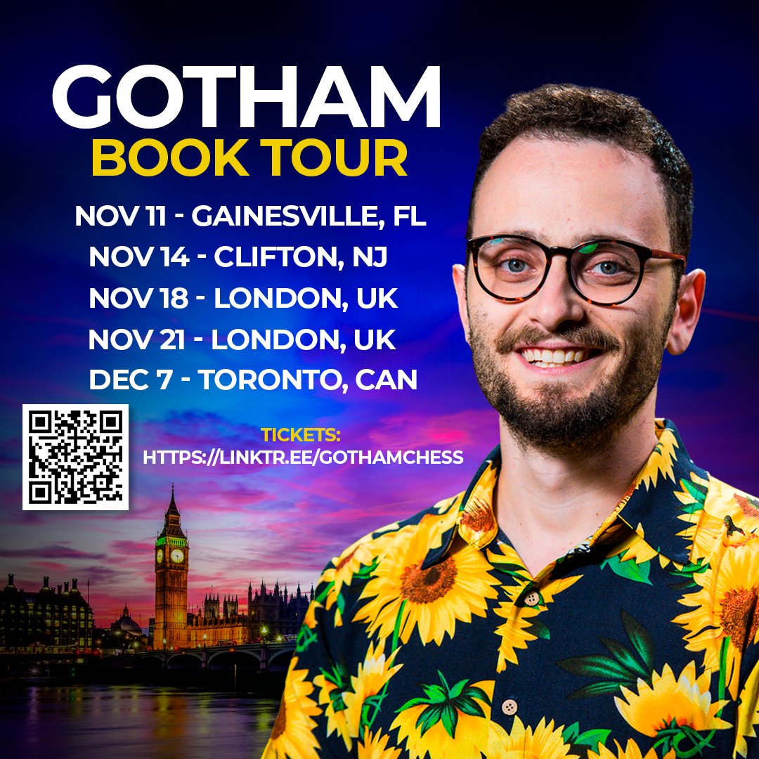 GothamChess on X: The Gotham Book Tour, 2023. If these events do well, I  will see you in Europe, South America, Asia, Oceania, Africa, and  Antarctica.  / X