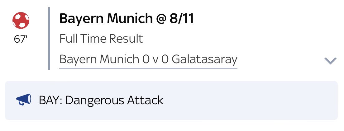 GamblingGoat_'s tweet photo. 🚨In-play Tip🚨

🇪🇺 Europa Champions Leauge
🏟 Bayern v Galatasaray

⚽️ Bayern to win
📈 Odds: 8/11
💰 Stake: 2u

❤️ Like if you’re on! https://t.co/yI52XL0TrE
