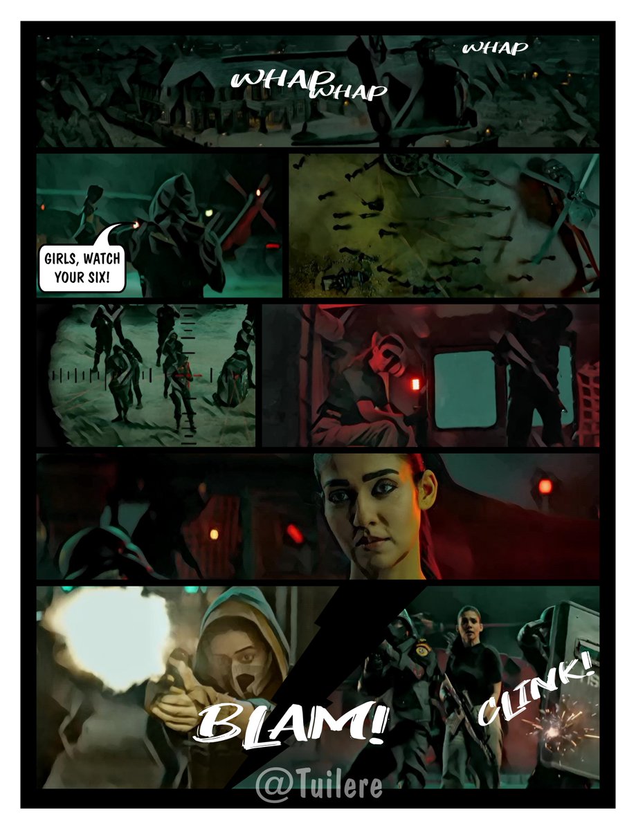 Tuilere's tweet image. If my favourite #Jawan sequences were a graphic novel. All pages together.
Hospital fight sequence.