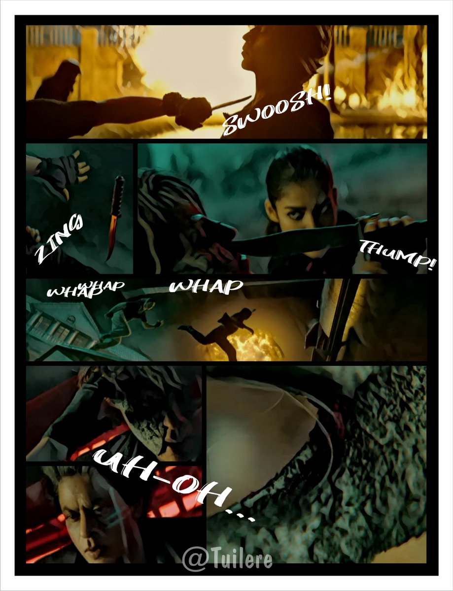 Tuilere's tweet image. If my favourite #Jawan sequences were a graphic novel. All pages together.
Hospital fight sequence.
