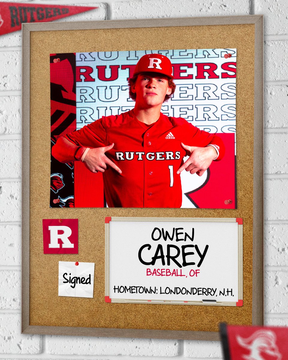 ✍️ It's Official: Owen Carey is a Scarlet Knight!  

Took the trip up to New Hampshire and brought in the top-ranked outfielder in the state and one of the best players the region!

Welcome home, Owen!  

#TCD x #NSD23
