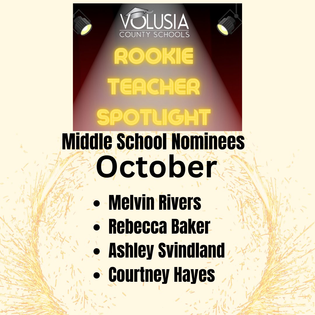 VCS New Teacher Academy (@vcsnta) on Twitter photo Check out these @VCSNewTeachers OCTOBER #ROOKIESPOTLIGHT of the month nominees! Which one of these #EducationalRockstars will be our winner? Stay tuned! RT and send them congrats messages! <a href="/VolusiaRecruits/">Volusia Recruits</a> <a href="/VolusiaLEADS/">Volusia LEADS</a> #TeachingMatters <a href="/volusiaschools/">Volusia County Schools</a> Check out these @VCSNewTeachers OCTOBER #ROOKIESPOTLIGHT of the month nominees! Which one of these #EducationalRockstars will be our winner? Stay tuned! RT and send them congrats messages! <a href="/VolusiaRecruits/">Volusia Recruits</a> <a href="/VolusiaLEADS/">Volusia LEADS</a> #TeachingMatters <a href="/volusiaschools/">Volusia County Schools</a>