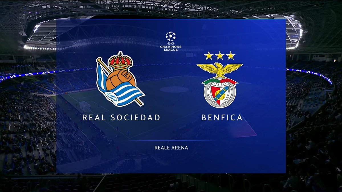 Real Sociedad vs Benfica Live Streaming and TV Listings, Live Scores, Videos - November 8, 2023 - Champions League