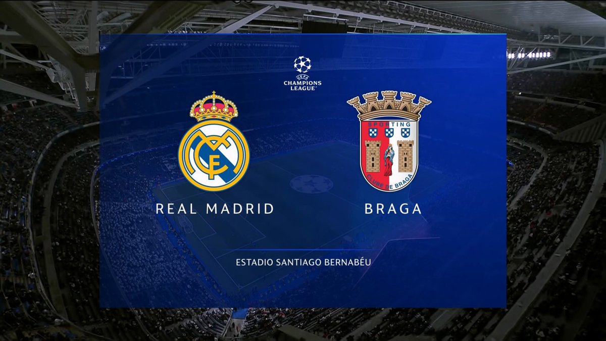 Real Madrid vs Sporting Braga Full Match 08 Nov 2023