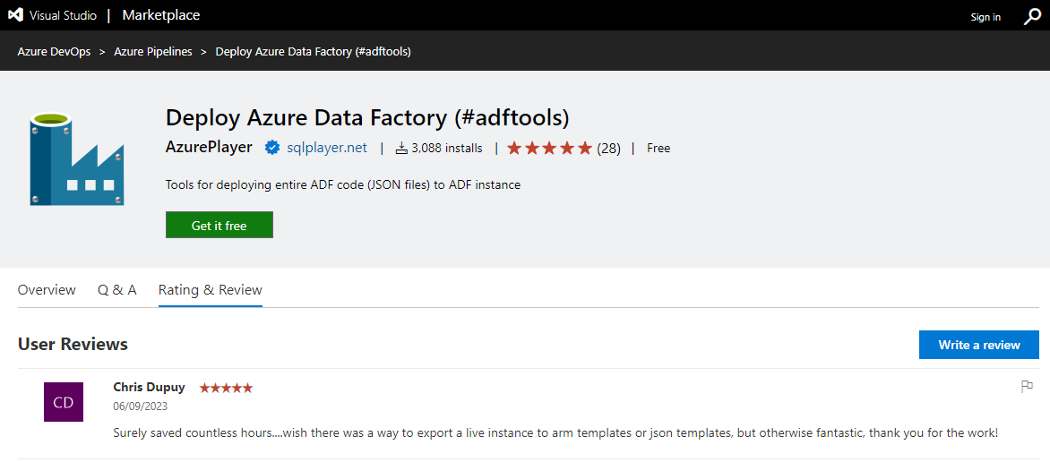 NowinskiK's tweet photo. "Surely saved countless hours....wish there was a way to export a live instance to arm templates or json templates, but otherwise fantastic, thank you for the work!"
⭐️⭐️⭐️⭐️⭐️
Thx, Chris!
https://t.co/trQr5D8ynH
#adftools #mvpbuzz #cicd #devops @AzDataFactory
@Azure_Player https://t.co/YBXNxdQQNN