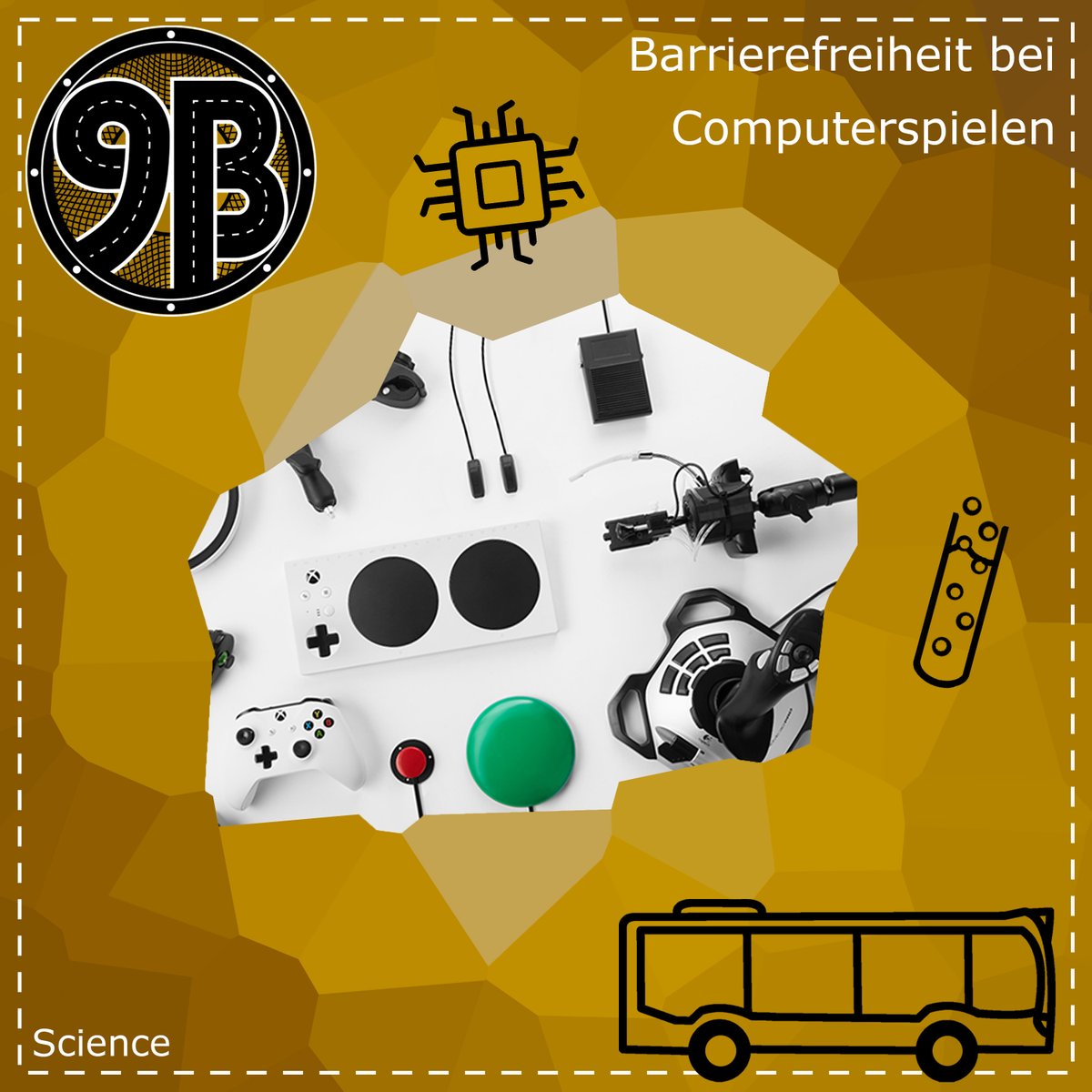 9bPodcast's tweet photo. In dieser Folge sprechen wir mit Frau Krämer &amp; Herrn Spörrer,  Medienwissenschafts-Dozenten der Uni Konstanz, über Barrierefreiheit in Computerspielen. Wir erkunden, wie die Spieleindustrie auf die Bedürfnisse von Menschen mit Beeinträchtigungen eingeht. #Barrierefreiheit #Gaming https://t.co/q8HgwBWItP