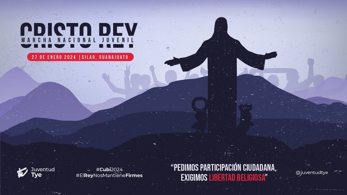juventudtye's tweet photo. “Dichosos ustedes, si los injurian por ser cristianos, porque el Espíritu de Dios descansa en ustedes”.

Marchemos por el Rey, ¿joven, estás listo?

#Cubi2024 #ElReyNosMantieneFirmes https://t.co/HLA9RnootB