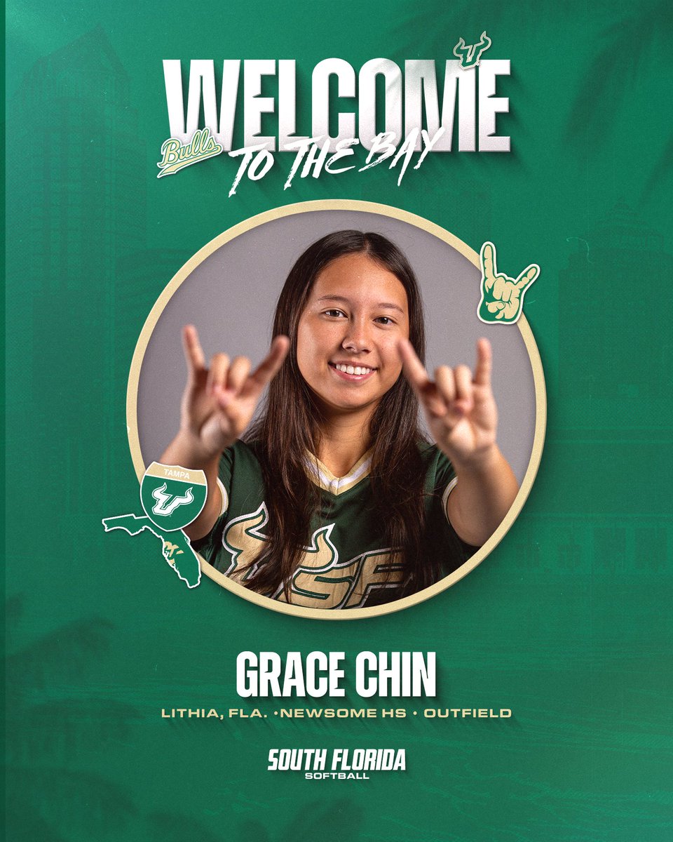USFSoftball's tweet photo. Signed. Sealed. Delivered✒️

Welcome to the Bulls, @gracechin31! 

#HornsUp🤘 x #NSD https://t.co/IxcILOWPy8