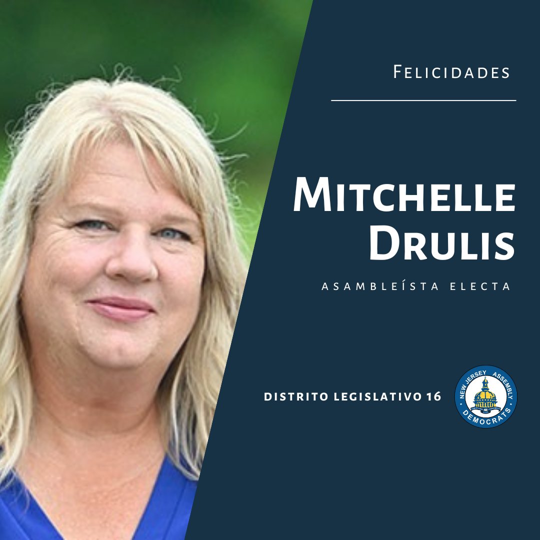 ¡Esperamos dar una gran bienvenida a  Mitchelle Drulis que se une a nuestro caucus, representando el Distrito Legislativo 16!

<a href="/njld16dems/">Freiman and Drulis for Assembly</a> #LD16