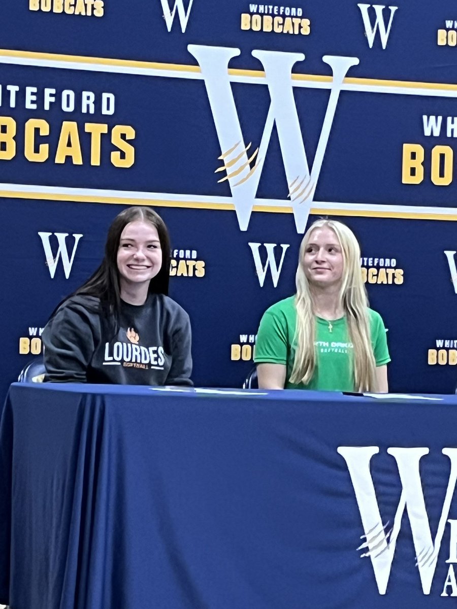Congrats to 2024 grads <a href="/KarleiConard/">Karlei</a> and <a href="/unitynelson06/">unity nelson</a> on signing their letters of intent with <a href="/LourdesSoftball/">Lourdes Softball</a> and <a href="/UNDsoftball/">North Dakota Softball</a> today!! Looking forward to continuing to follow your careers!