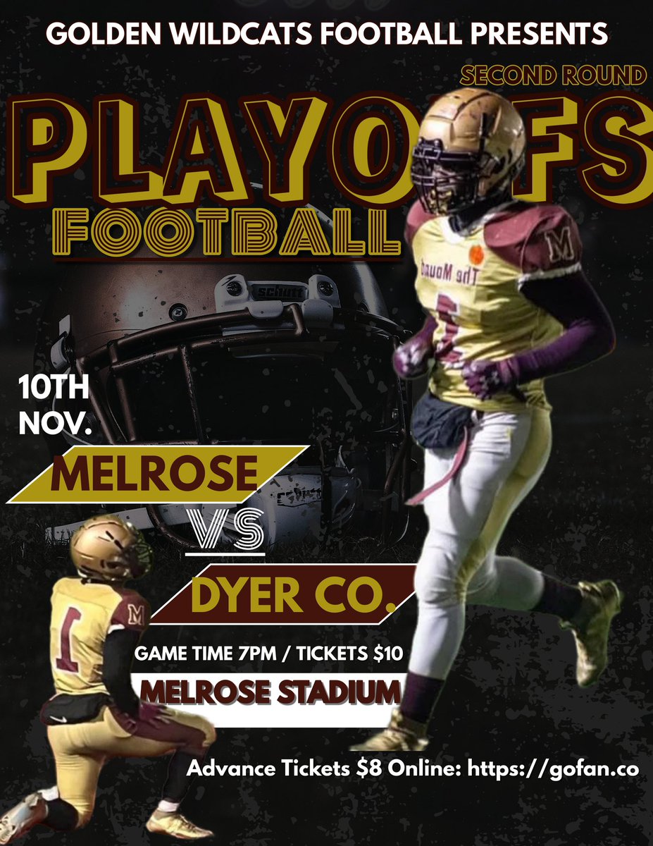 Golden_Wildcats's tweet image. We are in the 2nd round of the playoffs and need ALL our fans in the stands. We will be at home again Friday Night. Beat us there!!!!! #UnfinishedBusiness #FearTheMound