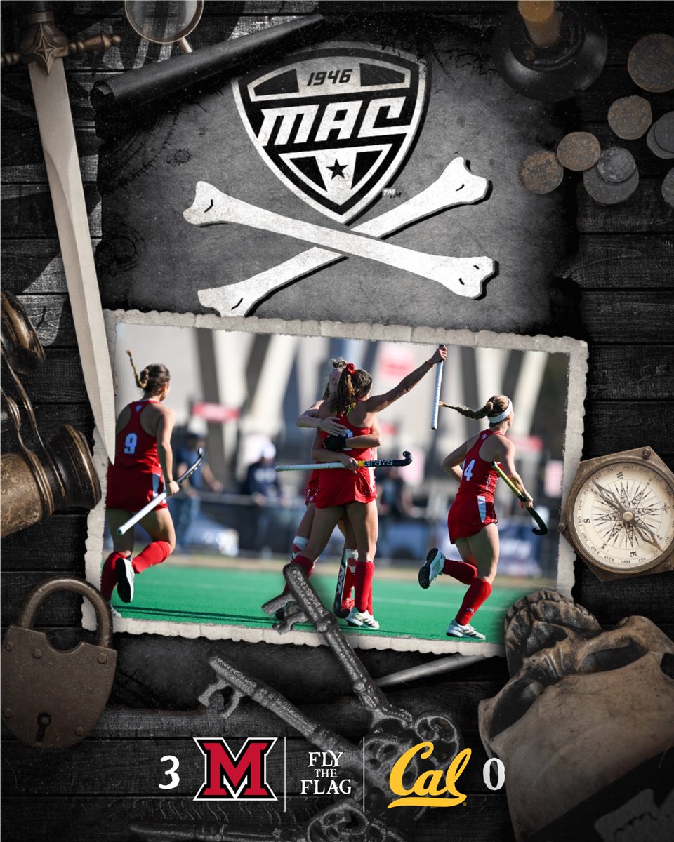 MACSports's tweet image. MOVING ON 🏴‍☠️

Miami takes down Cal in the opening round of the NCAA Field Hockey Tournament! 🏑 

@MiamiOH_FH | #MACtion