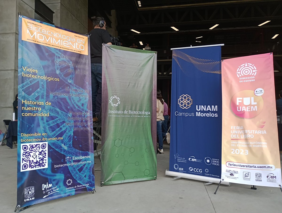 ibt_unam's tweet image. Participa Instituto de Biotecnología en la Feria Universitaria del Libro @uaemorelos

Evento organizado por @EdicionesUAEM y @crim_unam @unammorelos

Promovemos revista &quot;Biotecnología en Movimiento&quot; como oferta editorial de divulgación científica #OrgulloUNAM #OrgulloIBT