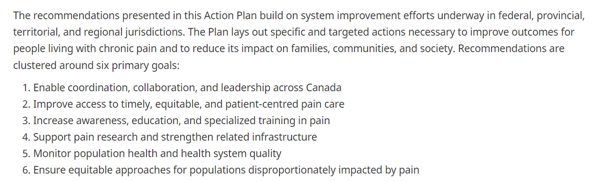 As a pain doctor, I would like to thank our government for supporting the Canadian Pain Task Force with recommendations clustered around 6 primary goals.
canada.ca/en/health-cana…

#NPAW2023 #PrioritizePain