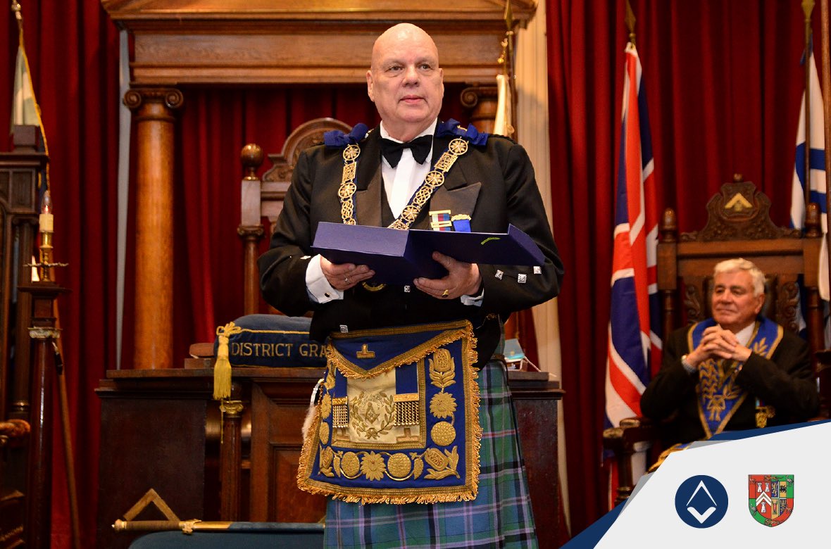 DGLSASD's tweet photo. Our DGM, Rt. W. Bro. Cooper and his Deputy DGM, W. Bro. Gómez-Berrade, during the DGL Meeting, have honoured Bro. Scott; W. Bro. Gwyther; W. Bro. Sproat Hortis; W. Bro. Thompson; W. Bro. Bruce; W. Bro. Peña and Rt. W. Bro. Thurn for their unwavering support of English Freemasonry https://t.co/P5aoO49G3x