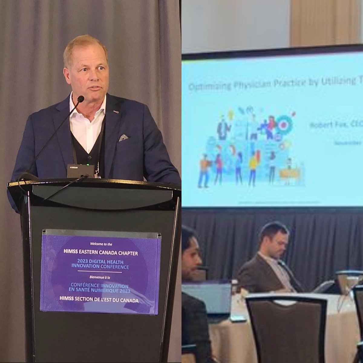 OntarioMD (@ontarioemrs) on Twitter photo OMD CEO Robert Fox on #tech and physician practices at #himssecc2023 <a href="/HIMSSEastCanada/">HIMSS Eastern Canada Chapter</a> OMD CEO Robert Fox on #tech and physician practices at #himssecc2023 <a href="/HIMSSEastCanada/">HIMSS Eastern Canada Chapter</a>