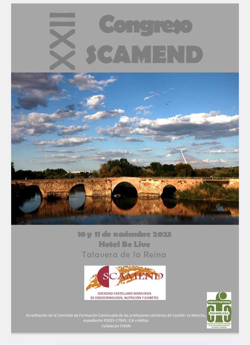 mavalero_endo's tweet photo. Llega el gran día, magnífico programa, excelentes ponentes. Presentación del estudio ACROCAM. Congreso de la #SCAMEND en Talavera de la Reina, #Acromegalia #Diabetes #Nutrición #Hipercolesterolemia días 10 y 11 de Noviembre.
Inscripciones abiertas https://t.co/iHZFeUhYCt