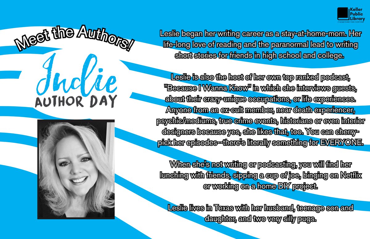 And last we have Leslie Fear, who unfortunately had something come up at the very last minute, but we thank her all the same for trying to come. Her books can be purchased here: amzn.to/40CpMOU (5/5) #somethingforeveryone #indieauthorday #indieauthors