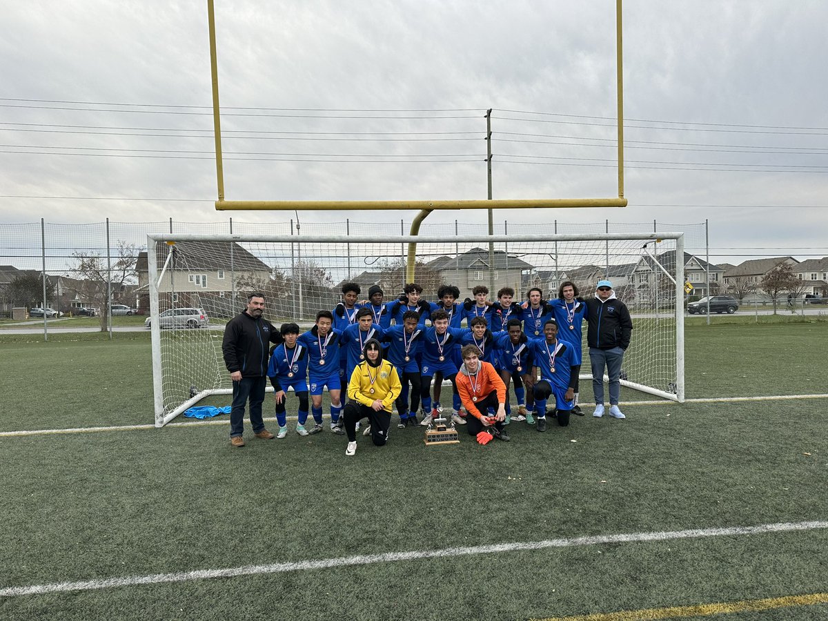 Congratulations to the <a href="/MotherTeresaHS/">St. Mother Teresa High School</a> Senior Boys Soccer ⚽️ team who captured the NCSSAA AAA Championship today! The team knocked off Gloucester HS 4-2! The team will travel to Windsor in June for the <a href="/OFSAA/">OFSAA</a> Championships! #TitanPride ⚔️ #BleedBlue 💙🤍