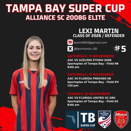 Taking off for Tampa!! Can’t wait to be on the field with my team again!