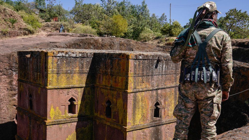 Concern escalates as reports emerge from #Amhara region in #Ethiopia, detailing days of intense fighting. Abiy's government is using drone strikes & indiscriminate shelling in #Lalibela. The historic heritage at risk demands attention. @UNESCO @hrw #ProtectCulturalHeritage