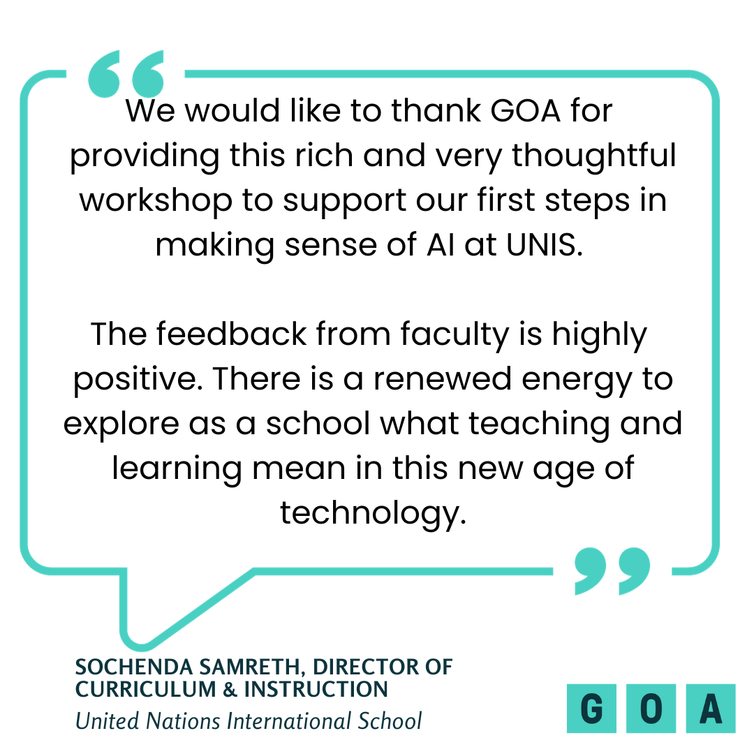 GOAlearning's tweet image. Looking for a collaborative way to introduce new ideas to your team? Our custom workshops are tailored to meet the needs of educators. Learn more and sign up your team today: bit.ly/3QQQdwS #professionallearning #PD #proflearning #edleaders #edchat