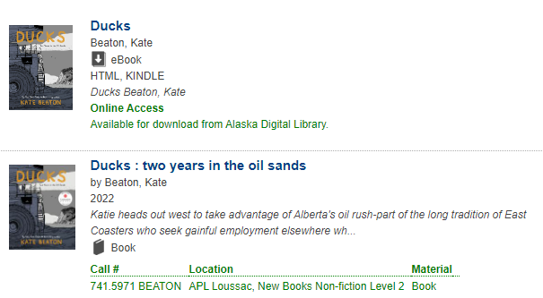 anchlibrary's tweet image. Can confirm. Grab it today in the @LibbyApp  (read in app or on Kindle) or in "book book" from Loussac Library. #907LibraryLove