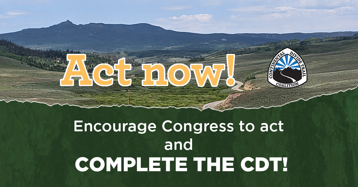 We want to see the CDT completed by its 50th anniversary in 2028! Contact your member of Congress today and tell them to support the CDT Completion Act: usa.gov/elected-offici…

🚩Wyoming friends🚩Ask <a href="/SenJohnBarrasso/">Sen. John Barrasso</a> to support the CDT Completion Act in Congress! #CompletetheCDT