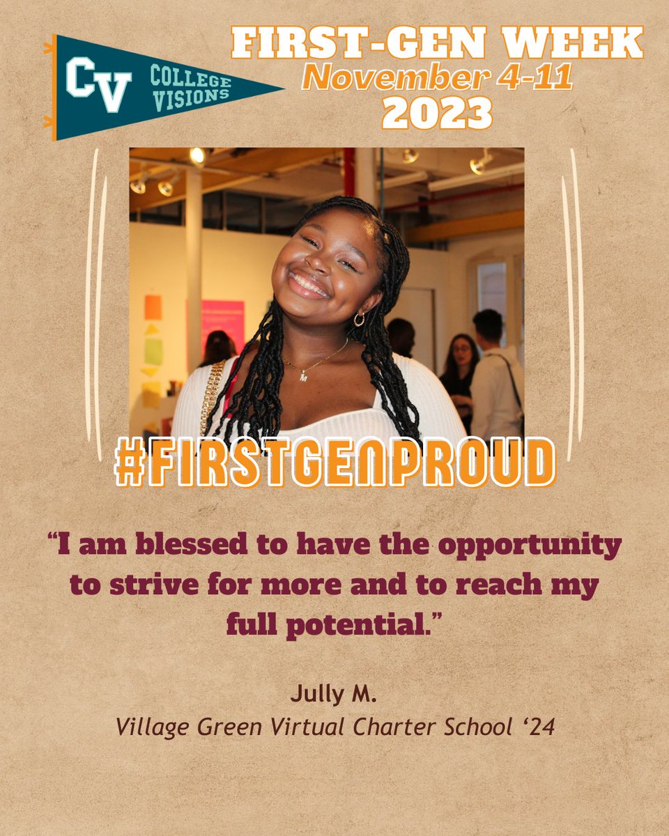 collegevisions's tweet image. There is a lot to be proud of when it comes to being first-generation. #FirstGenProud #NationalFirstGenDay