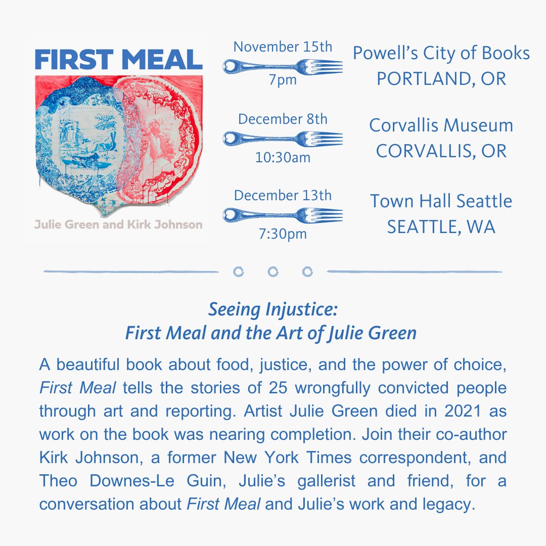 osupress's tweet photo. Over the next month we’ll be celebrating the launch of First Meal by Julie Green and @kljohnso with events in Portland, Corvallis, and Seattle. We hope you’ll join us. https://t.co/csqqrqHph5