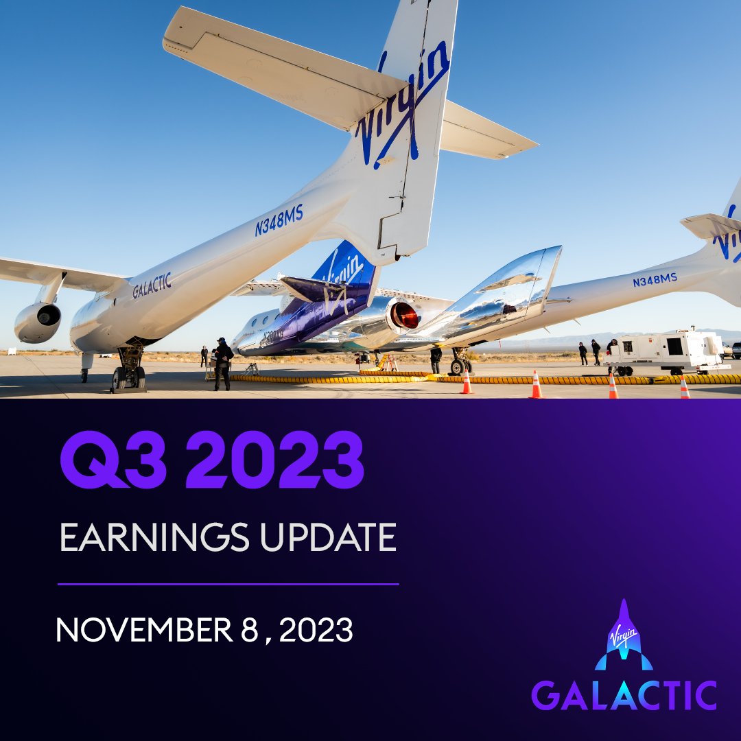 virgingalactic's tweet image. Virgin Galactic announced Q3 2023 earnings today. You can find call details, press release and presentation here: investors.virgingalactic.com/overview/defau…