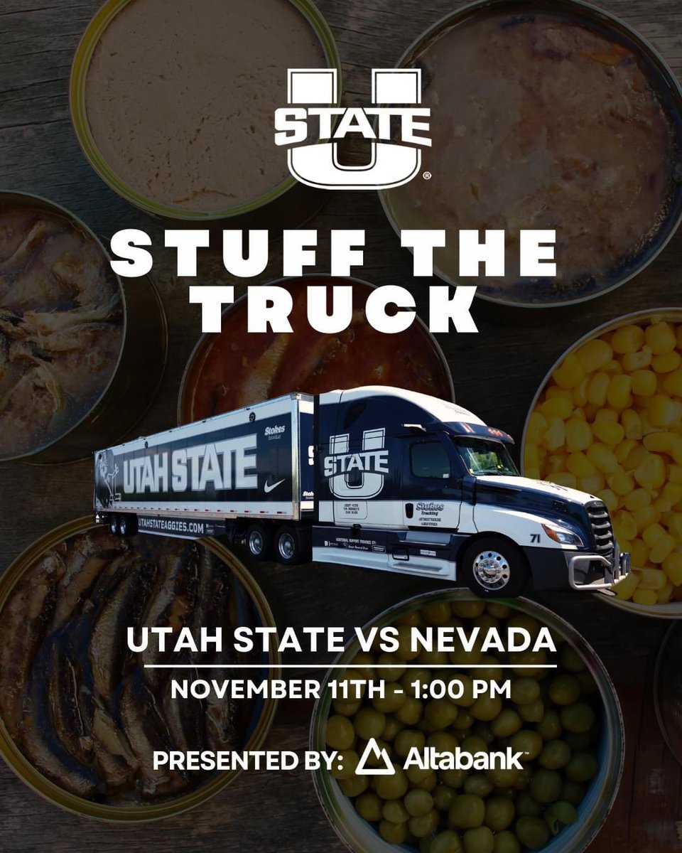 It’s that time of year! Help us Stuff the Truck!  Food donations can be brought to Alta Bank locations or outside stadium entrances.