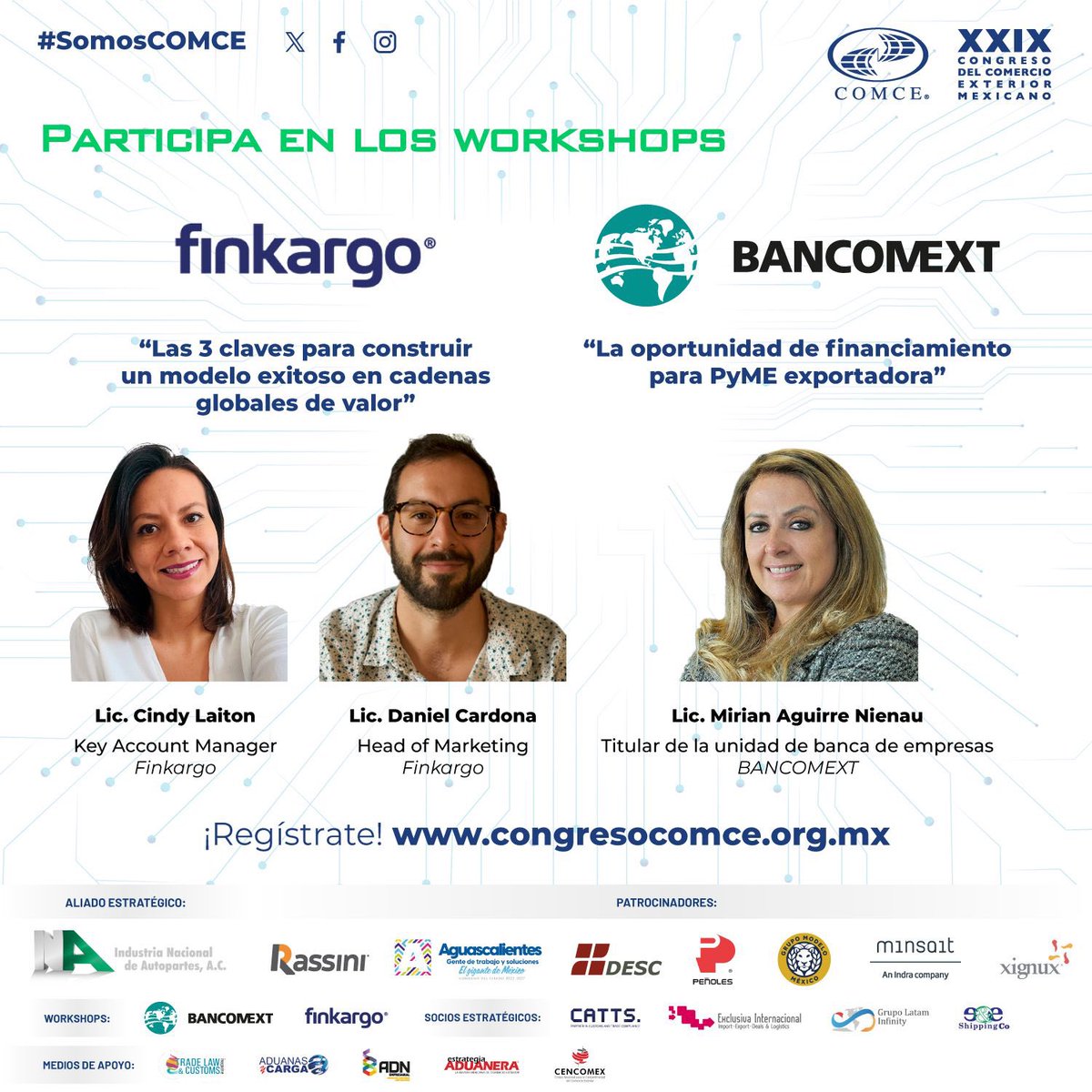CongresoCOMCE's tweet photo. ¡El evento de comercio exterior más importante de México, en formato presencial! 🇲🇽😁🙌🏽
🗓 21 de Noviembre 2023
📌 Centro Citibanamex, Ciudad de México
https://t.co/GJ9Pm7FEl0
#CongresoCOMCE #SaveTheDate #SomosCOMCE
@finkargo @bancomext https://t.co/4igvd2ENSc
