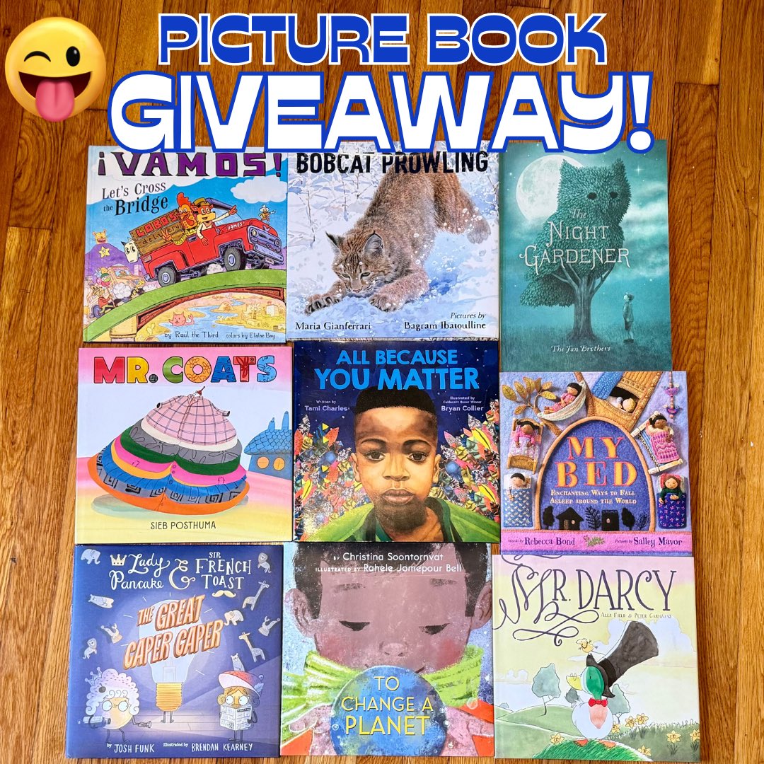 Teachers, librarians, educators, parents, & readers! It’s #giveaway time! I need to find these 9 picture books a new home! Follow, ❤️, and RT/QT or Comment+Tag a friend to enter for a chance to add these great books 📚 to your collection! Winner selected 11/12.